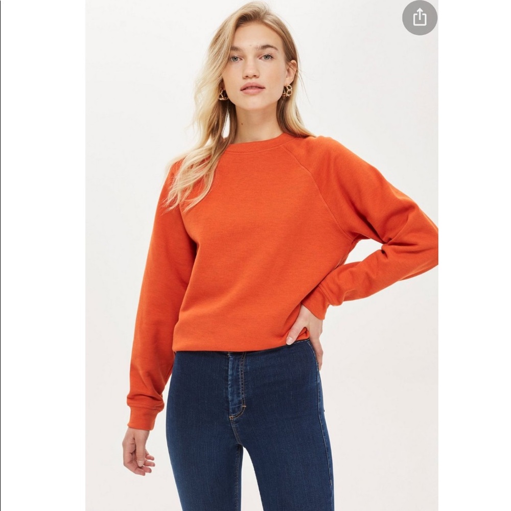 TOPSHOP Orange Everyday Sweatshirt